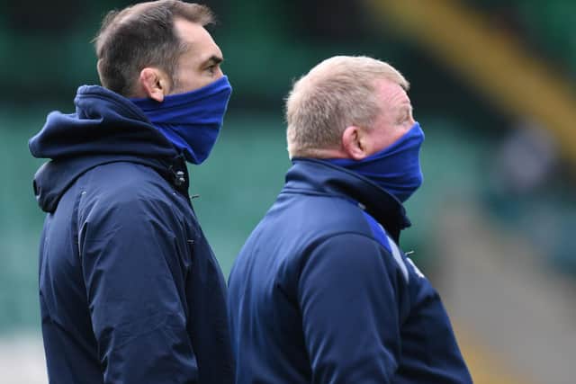 Alex Sanderson and Dorian West at Franklin's Gardens on Saturday afternoon