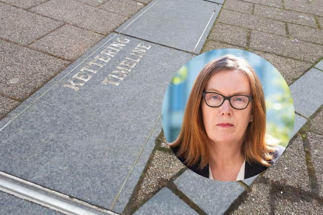 Professor Sarah Gilbert and the town's historical timeline.