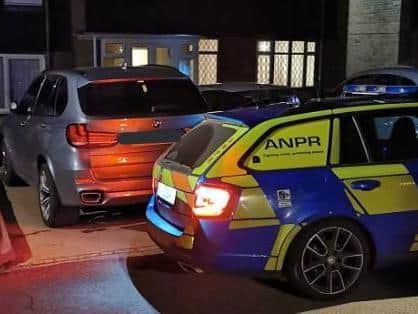 Police located the BMW about 11⁄2 miles away from where it was stolen. Photo @NorthamptonResponse