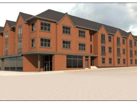 An artist's impression of the site, seen from the corner of Montagu Street and Eskdaill Street.