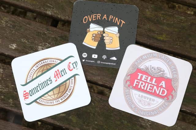Over A Pint beer mats being sold for charity