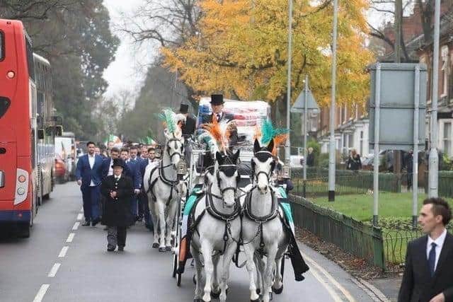The Traveller funeral in Kettering.