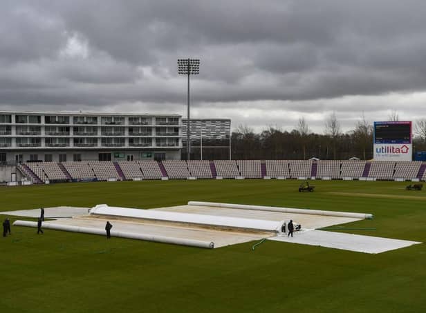 Rain delayed the start of Northants' friendly at Hampshire
