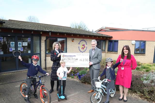 The school handed over a cheque for more than £6,000.