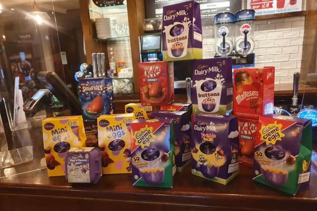 Some of the donated Easter eggs