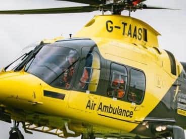 Air Ambulance medics were treating Simon's injuries within 22 minutes