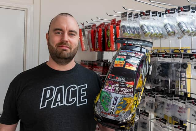 James Simpson's dream is to build a permanent racetrack for supercharged RC cars.