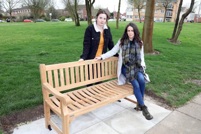 The bench has been sited overlooking the parks memorial garden. Picture: Alison Bagley Photography.