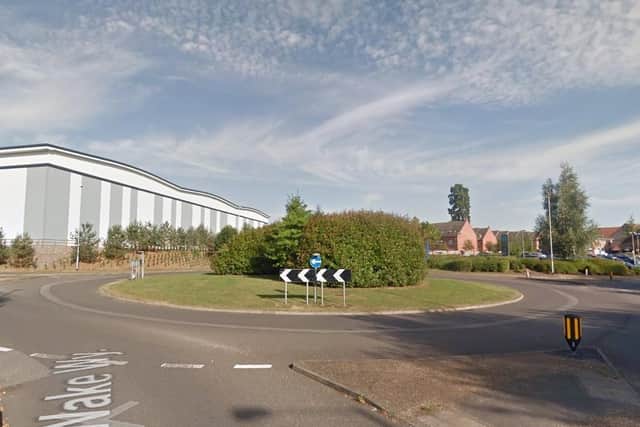 The collision took place on the roundabout near Wake Way in Grange Park, Northampton.