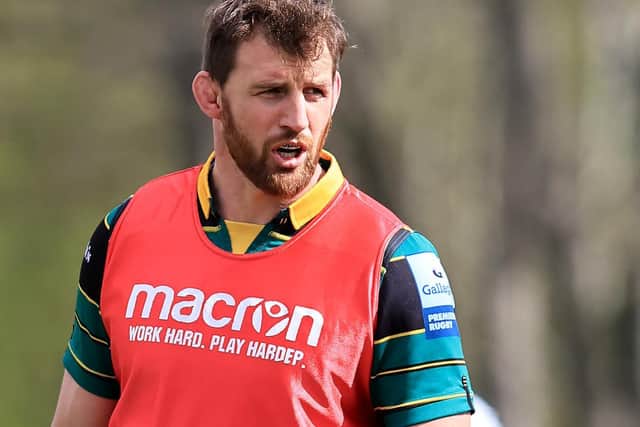 Tom Wood at Saints training on Tuesday