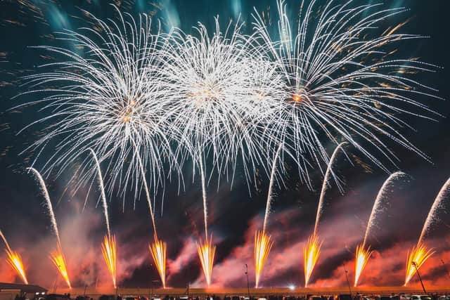 Fireworks at Santa Pod by Titanium Fireworks