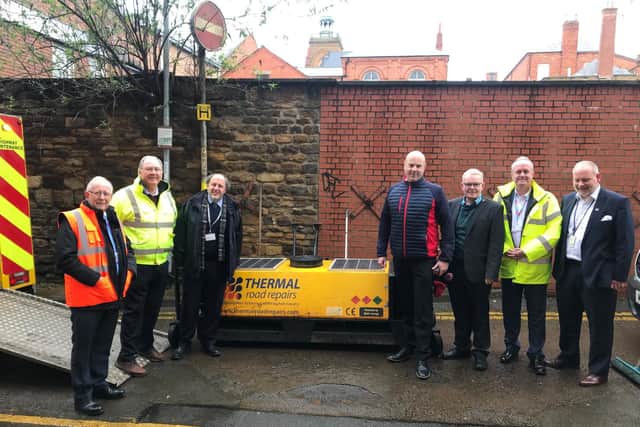 The thermal repair equipment has been out on the county's roads already.