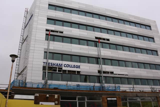Work is progressing on the college campus in Wellingborough town centre