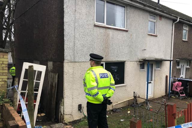 Officers are continuing their investigation into the serious stabbing in Corby.