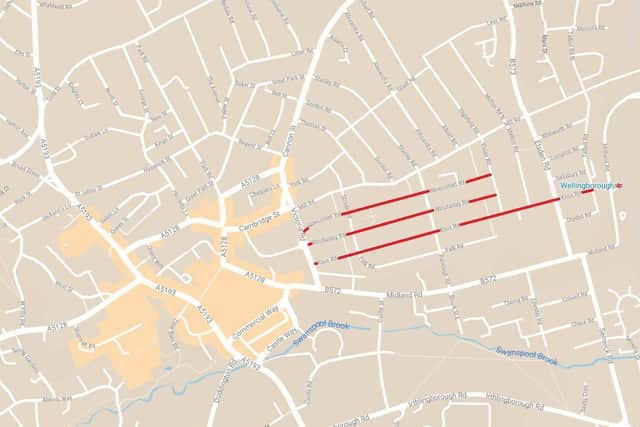 The three men grew up on these parallel streets in Wellingborough and went to the same school