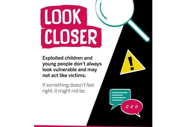 The #LookCloser campaign aims to raise awareness of exploited children