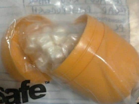 The Kinder Egg containing the drugs