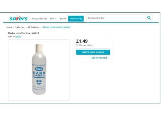 Savers usually sell the same bottle for 1.49