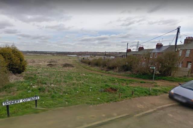 The land off Nicholas Road earmarked for a 105-home development on grazing land