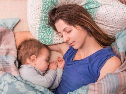 NHS guidelines warn sleeping with your baby increases the risk of SIDS.