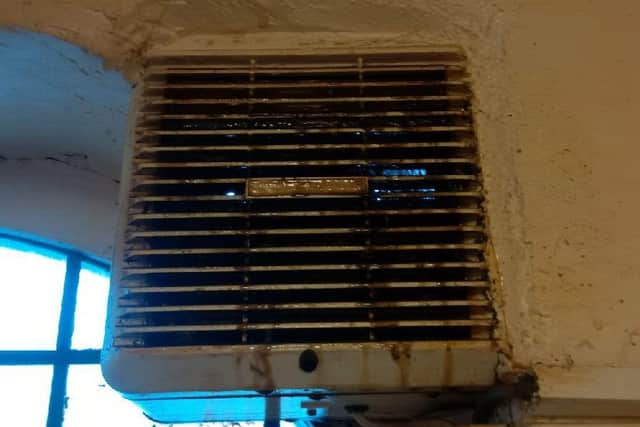 Grease was found dripping from an extractor fan.