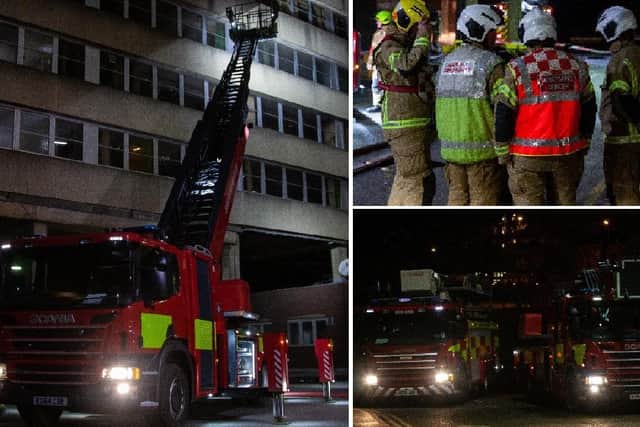Northants firefighters go through their drills at Belgrave House. Pictures: Jensen Houghton @JensenEmergency