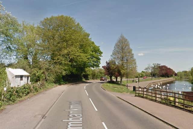 Part of the Embankment in Wellingborough was cordoned off on Saturday morning