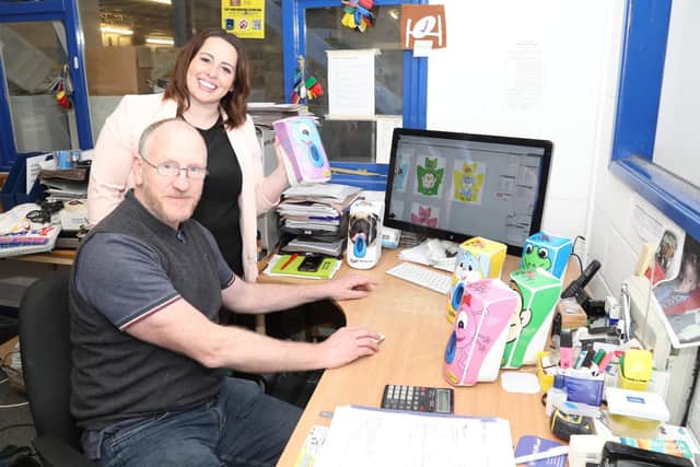 Donna with designer Dave Denton from Creative Spirit
