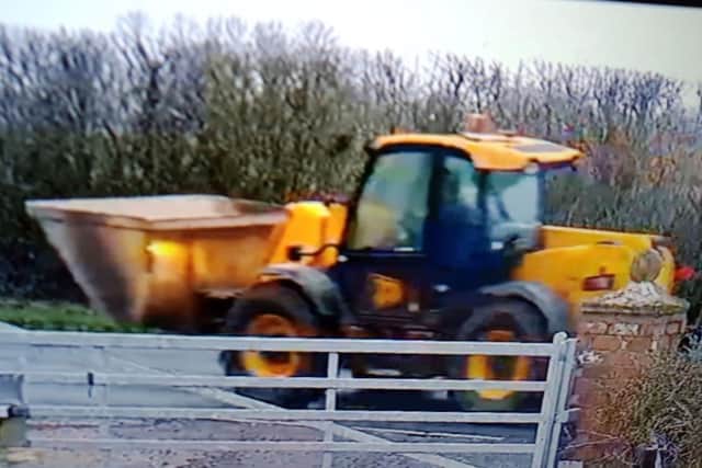 Have you seen this JCB? Police posted a photo of the missing farm vehicle