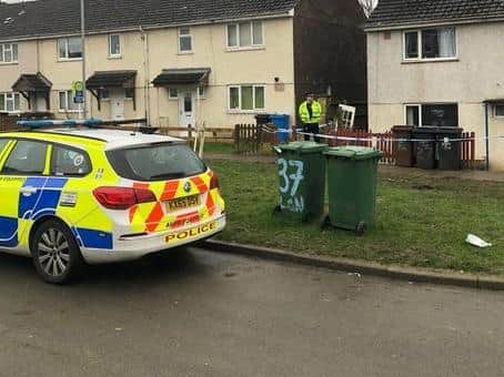 Police at the scene