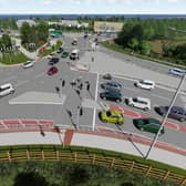 How the new 'half hamburger' roundabout will look when completed