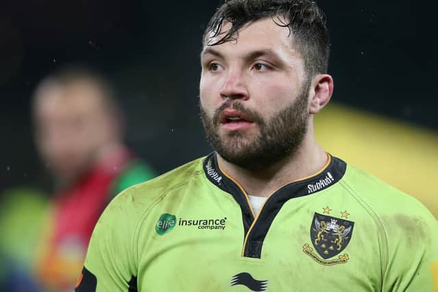 Alex Corbisiero won a Premiership and Challenge Cup double with Saints in 2013/14