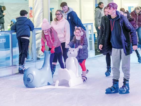 Thousands of people enjoyed the rink during its festive stay in Corby