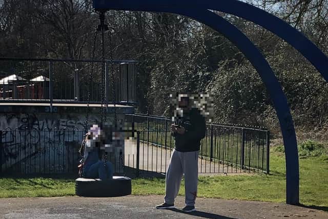 These people decided to use to play equipment, despite the ban