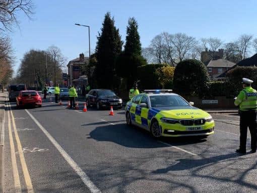 Police in South Yorkshire are using road blocks to check on essential journeys