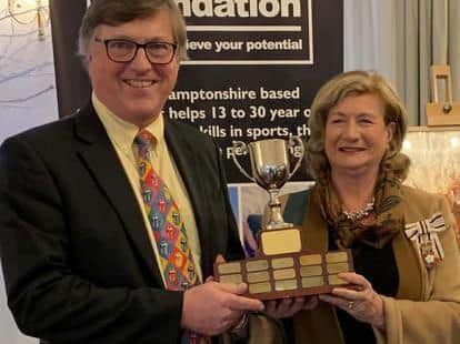 Terry Forsey founder of the Travers Foundation with Dr Sarah Furness, the Lord Lieutenant of Rutland