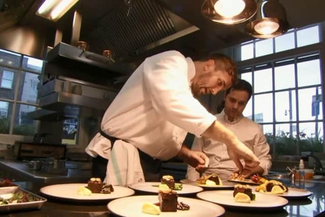 Chef Rafael Cagali keeps a close eye on Christian at Da Terra