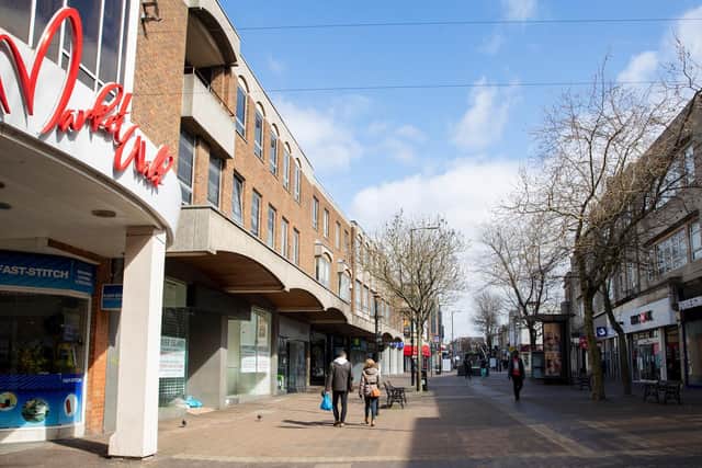 Northampton town centre is almost deserted on the first Saturday of the lockdown Photo: Leila Coker