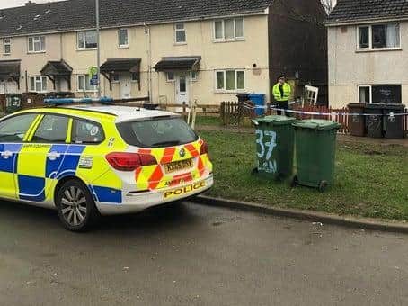 The scene in Landseer Court.