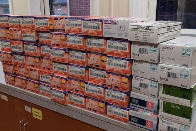 Some of the PPE items donated to NGH by Wrenn School