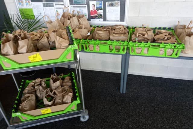 The school's packed lunches were donated to the homeless