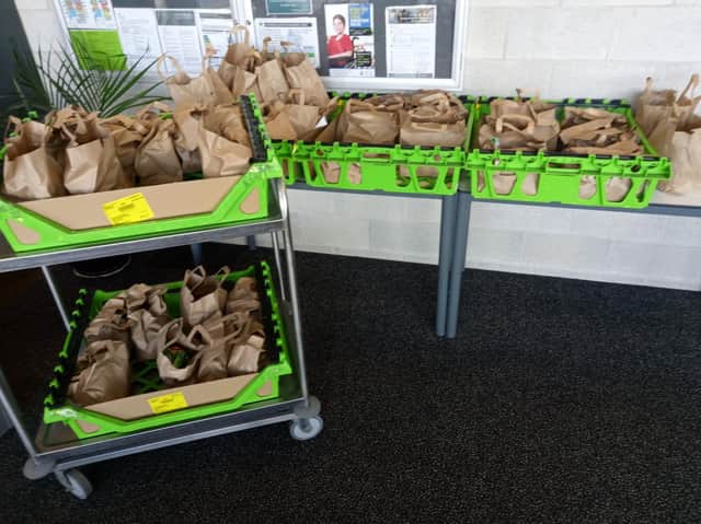 The school's packed lunches were donated to the homeless
