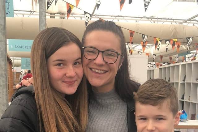 Joanna Gilbert and her children