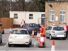 Northamptonshire General Hospital set up a staff testing station earlier this week