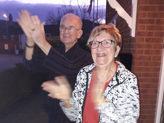 Lots of people joined in Clap for our Carers again last night. This photo was sent by reader Philip Cuthbert in Raunds