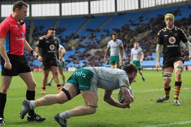 Teimana Harrison scored during a dramatic win at Wasps