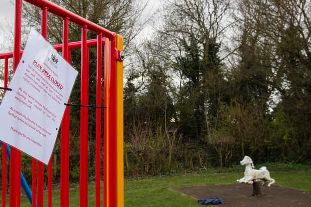 Play areas are closed across the county. Photo: Leila Coker