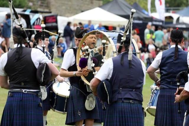 Corby Grampian Pipe Band in action at the annual Corby Highland Gathering