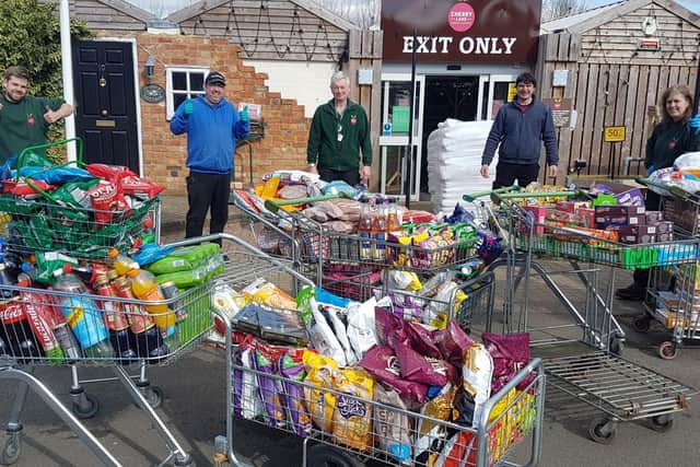 Cherry Lane in Podington has made donations to the Raunds food bank and NANNA in Irthlingborough