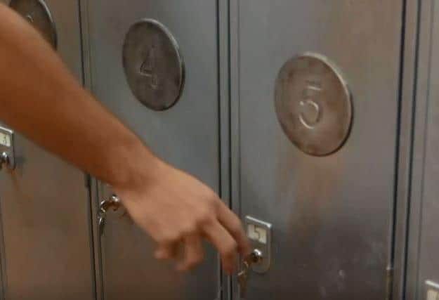 Christian empties his MasterChef locker -- with his old Saints shirt number on it